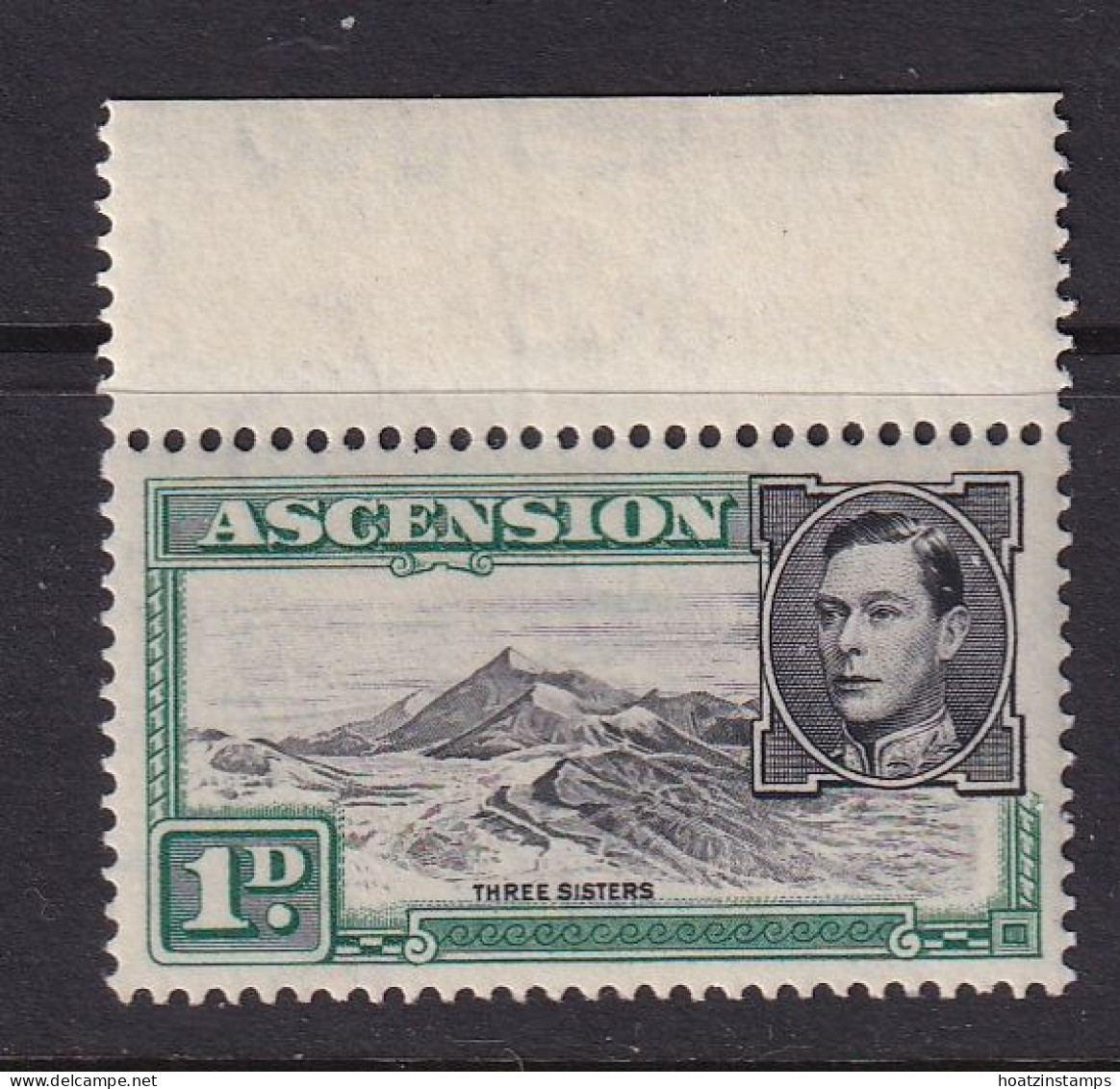 Ascension: 1938/53   KGVI    SG39d    1d  Black & Green  [Perf: 13]    MH - Ascension