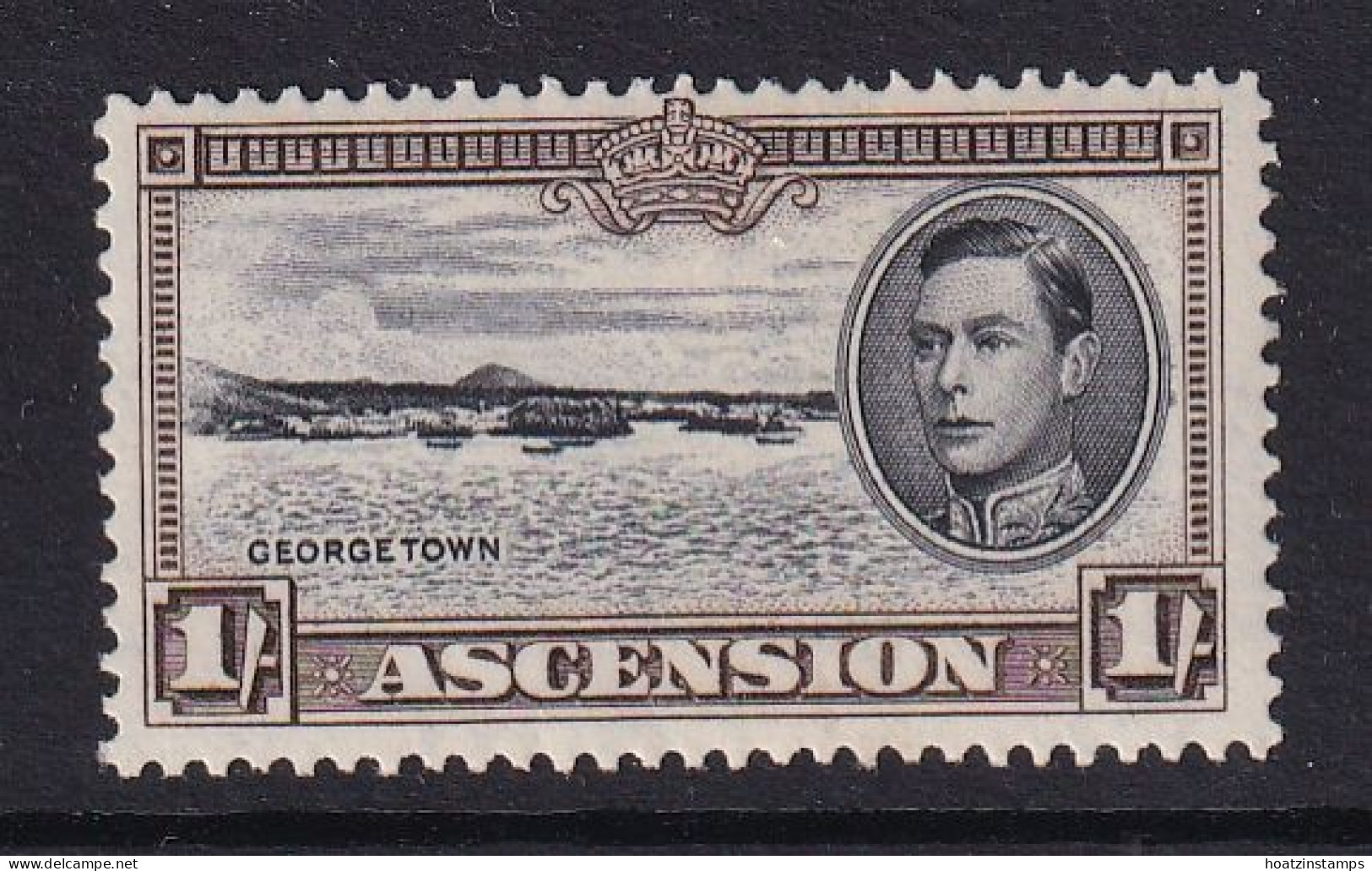 Ascension: 1938/53   KGVI    SG44a    1/-   [Perf: 13]    MH - Ascension