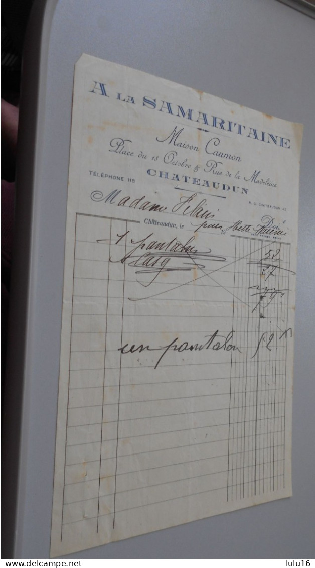 CHATEAUDUN MAISON CAUMON A LA SAMARITAINE ..... N°2 - 1900 – 1949