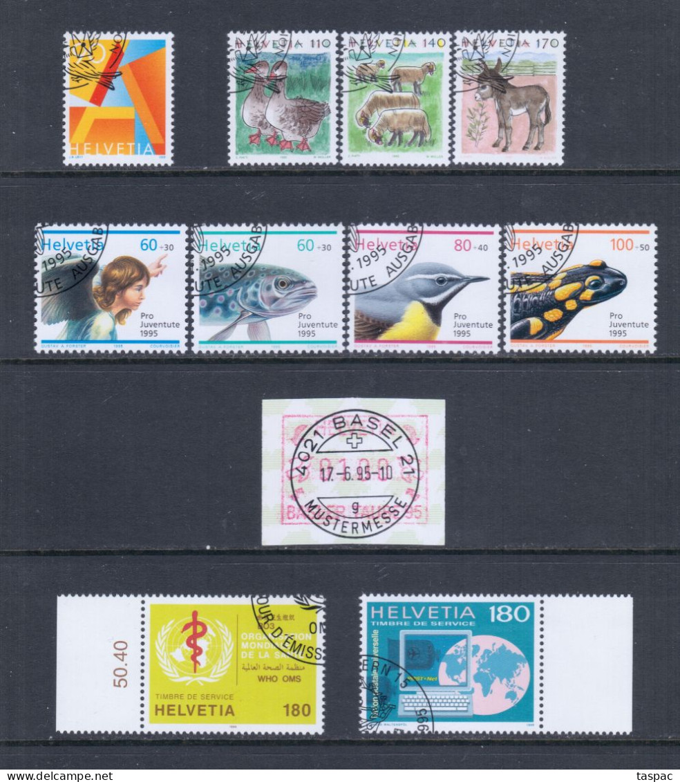 Switzerland 1995 Complete Year Set - Used (CTO) - 30 Stamps + 1 S/s (please See Description) - Gebraucht