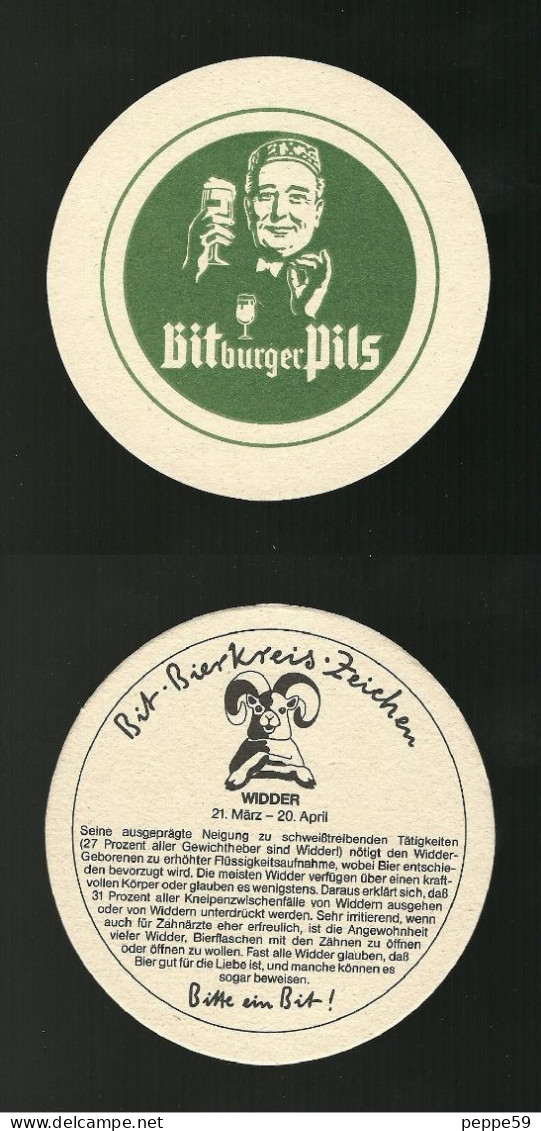 Sotto-boccale O Sottobicchiere - BITburger Pils 1 - Birra - Bier - Beer Mats - Sous Bocks - Bierdeckel - Pils - Beer - Sous-bocks