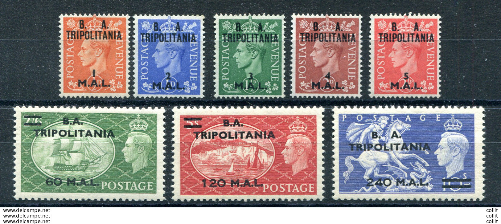 B. A. Tripolitania N. 27/34 Serie Completa - Local And Autonomous Issues