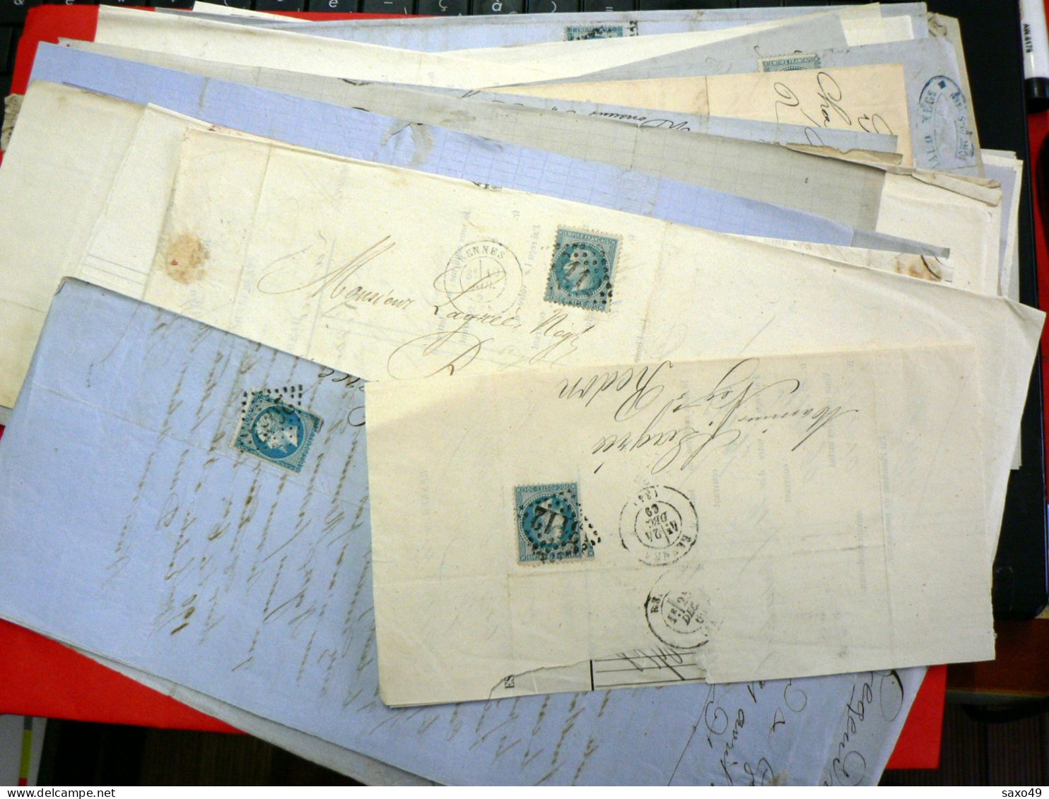 ARCHIVE LAGREE Suite 70 Lettres Avec Correspondance - 1849-1876: Periodo Classico