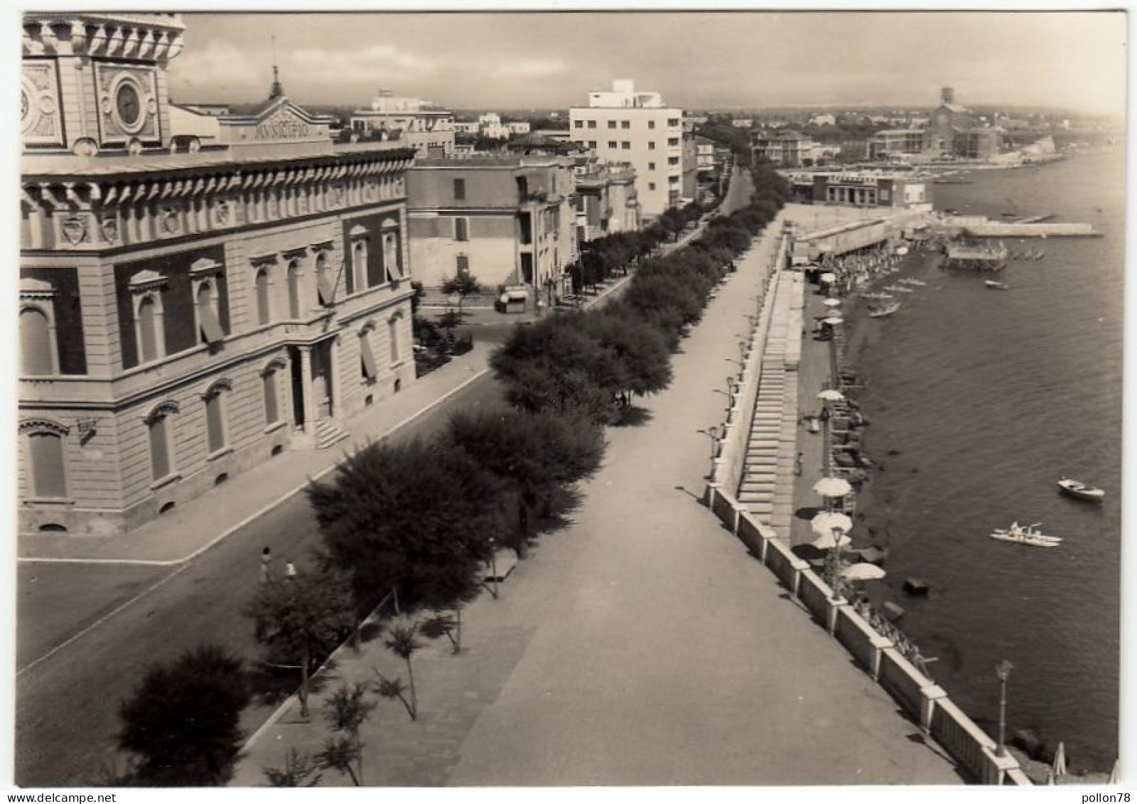 NETTUNO - LUNGOMARE E MUNICIPIO - ROMA - 1954 - Otros & Sin Clasificación