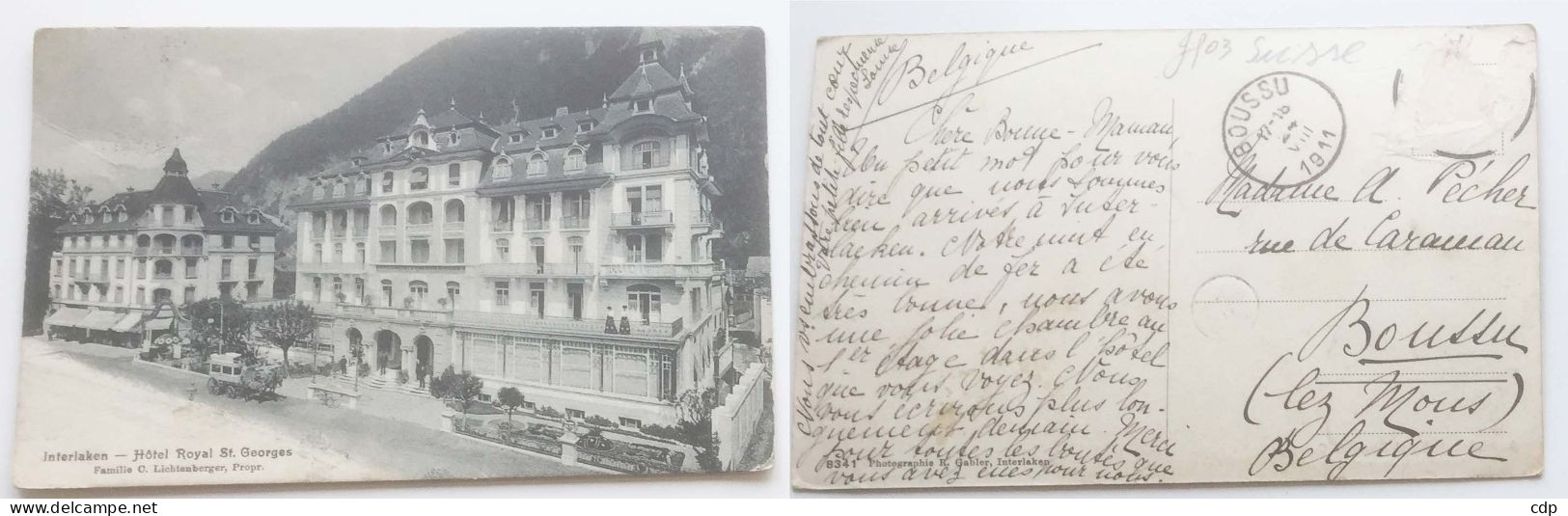 CPA INTERLAKEN   HOTEL   1911 - Interlaken