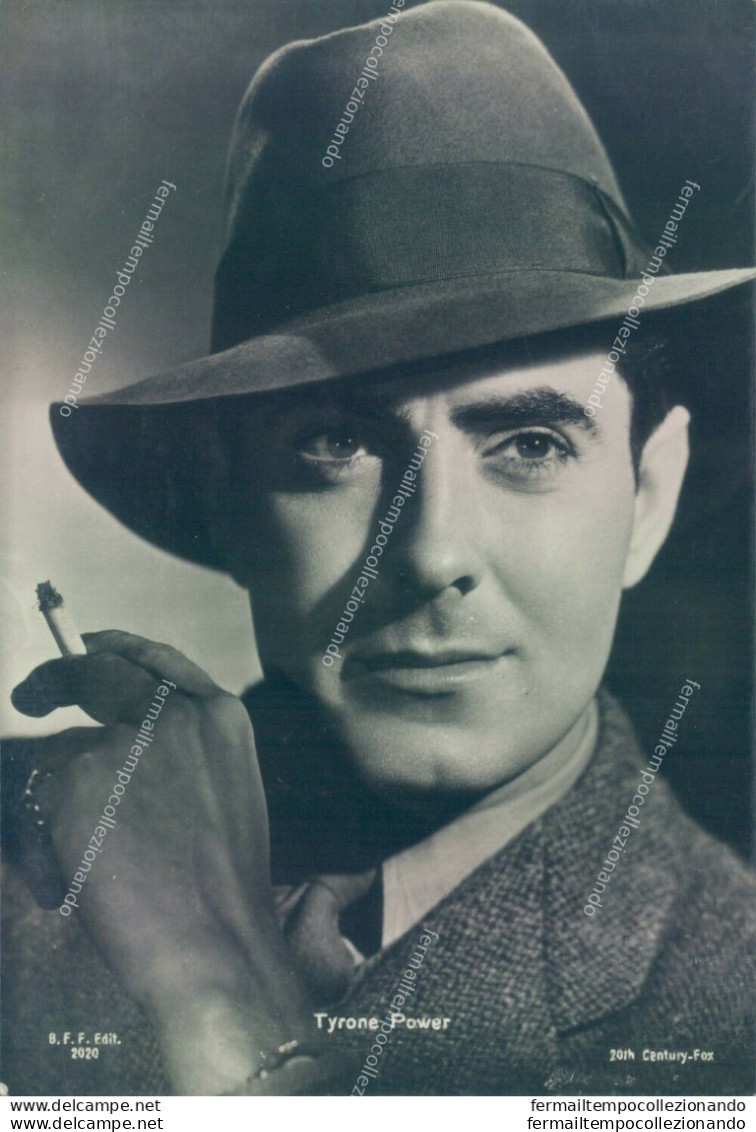 A1325 Cartolina Postcard Personaggi Famosi Star Attore Actor Tyrone Power - Artistes