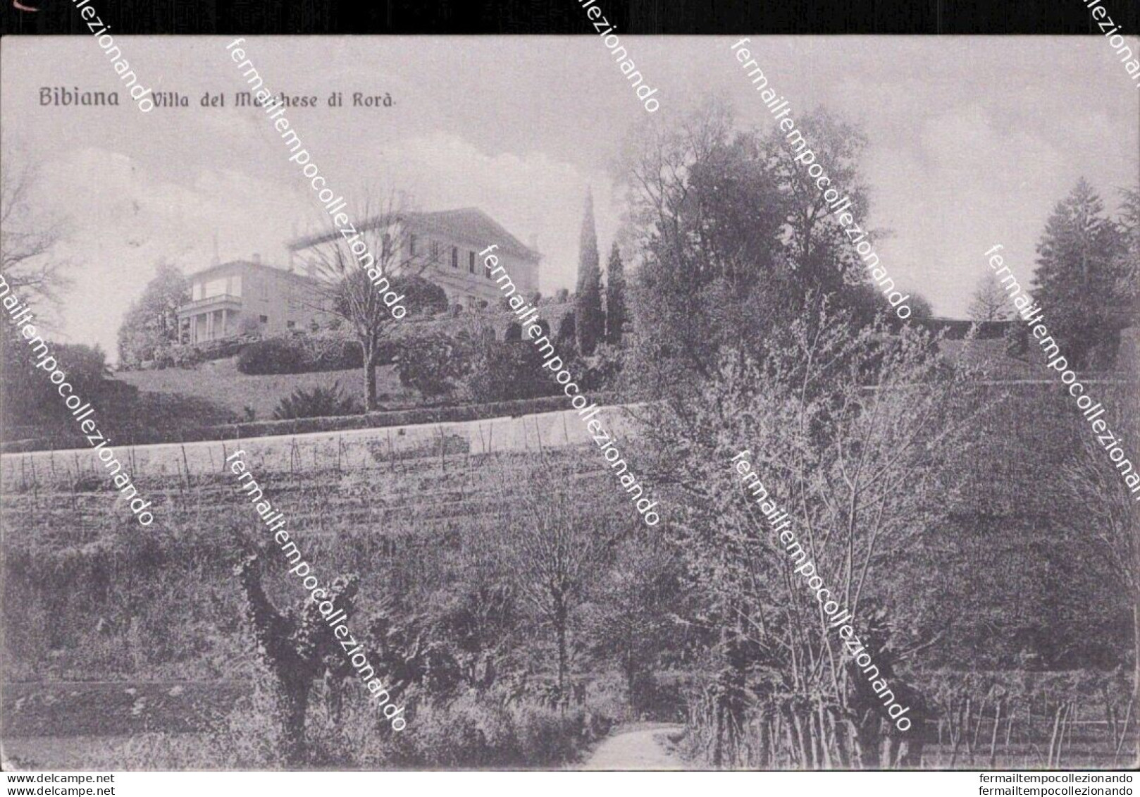 Cm496 Cartolina Bibiana Villa Del Marchese Di Rora' Provincia Di Torino - Autres & Non Classés