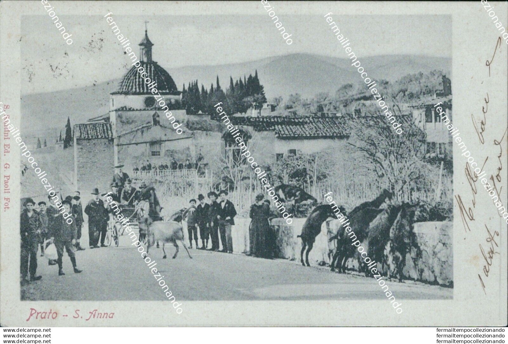 Bt19 Cartolina Prato S.anna 1905 Bella!! Toscana - Prato