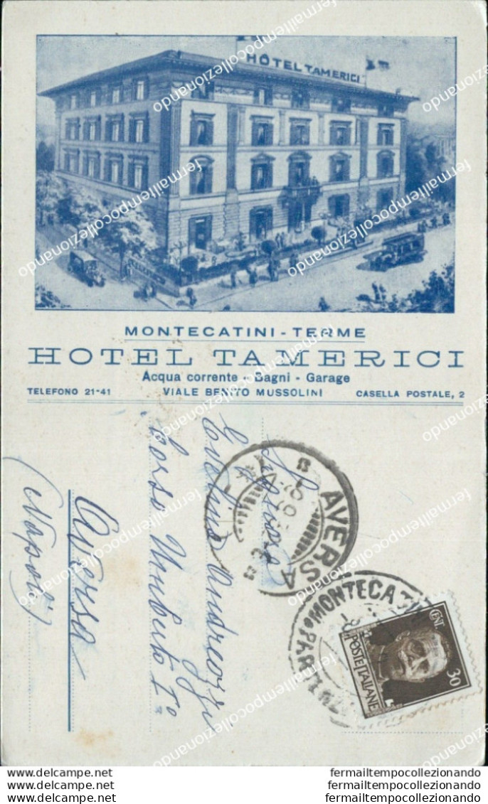 Bq321 Cartolina Montecatini Terme Hotel Tamerici Provincia Di Pistoia - Pistoia