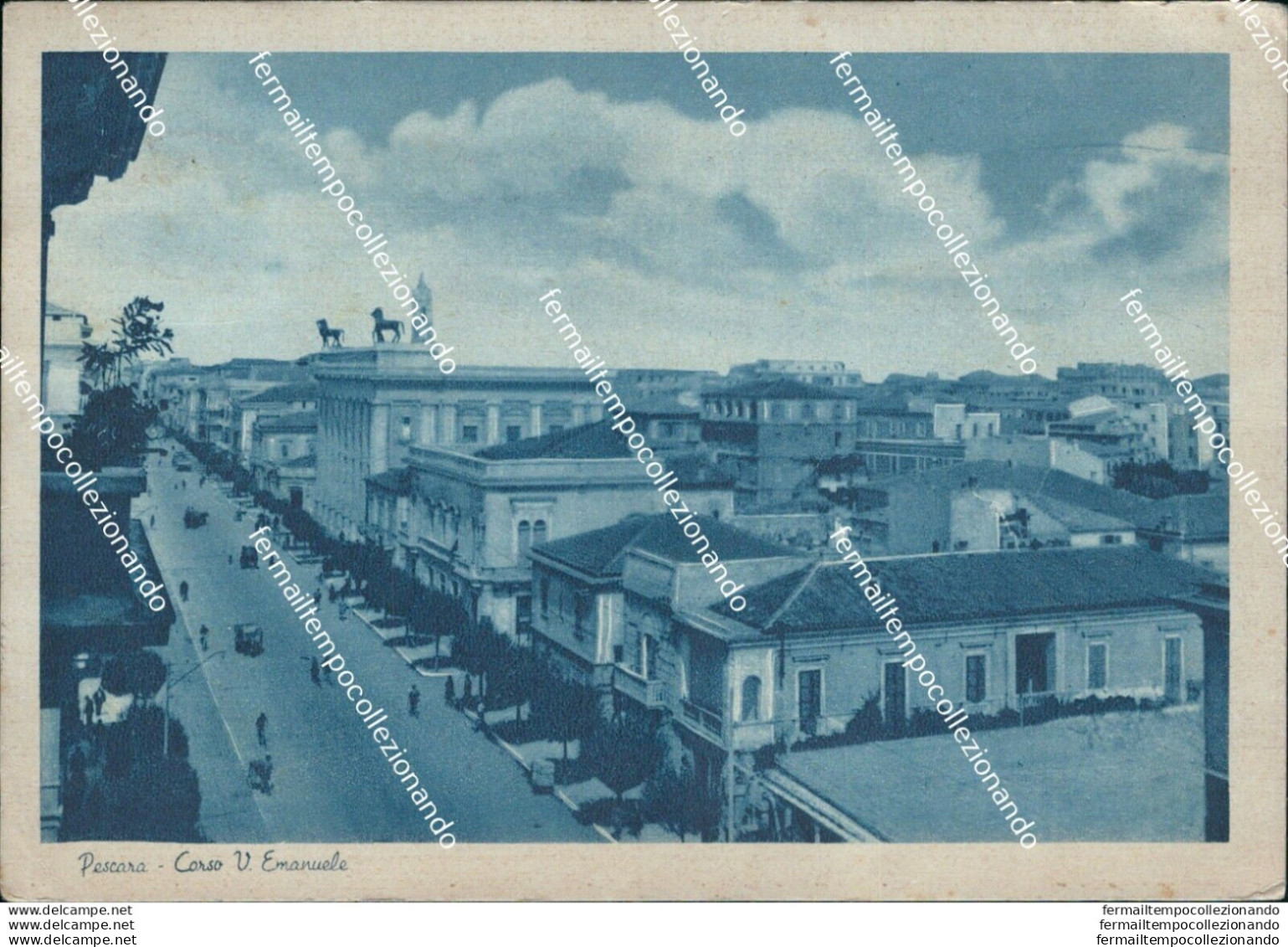 Bf85 Cartolina Pesaro Citta' Corso Vittorio Emanuele - Pesaro