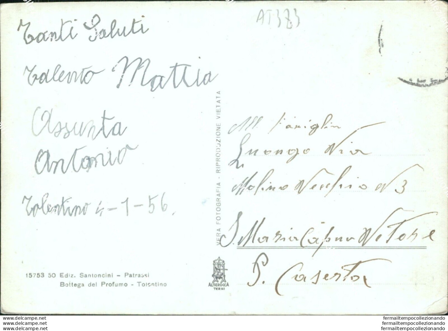 At383 Cartolina Tolentino Via Francesco Fidelfo Profumeria Negozio Macerata - Macerata