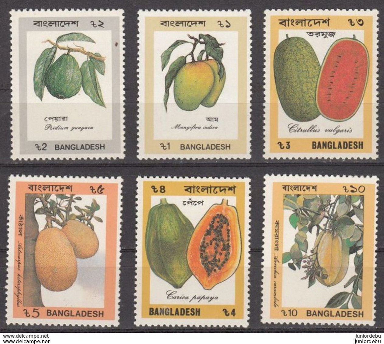 Bangladesh- 1990 -  Fruits.  - Set - MNH ( OL 07/05/2022 ) - Bangladesh