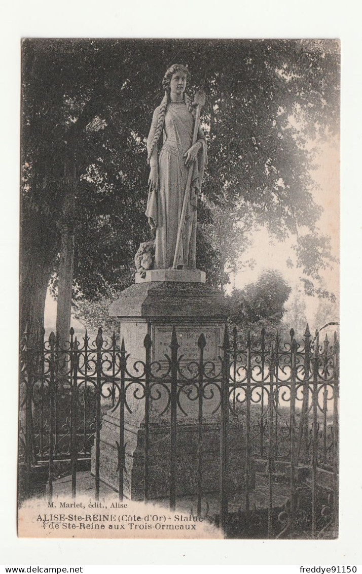 21 . Alise Sainte Reine . Statue De La Ste Reine Aux Trois Ormeaux . 1929 - Montbard