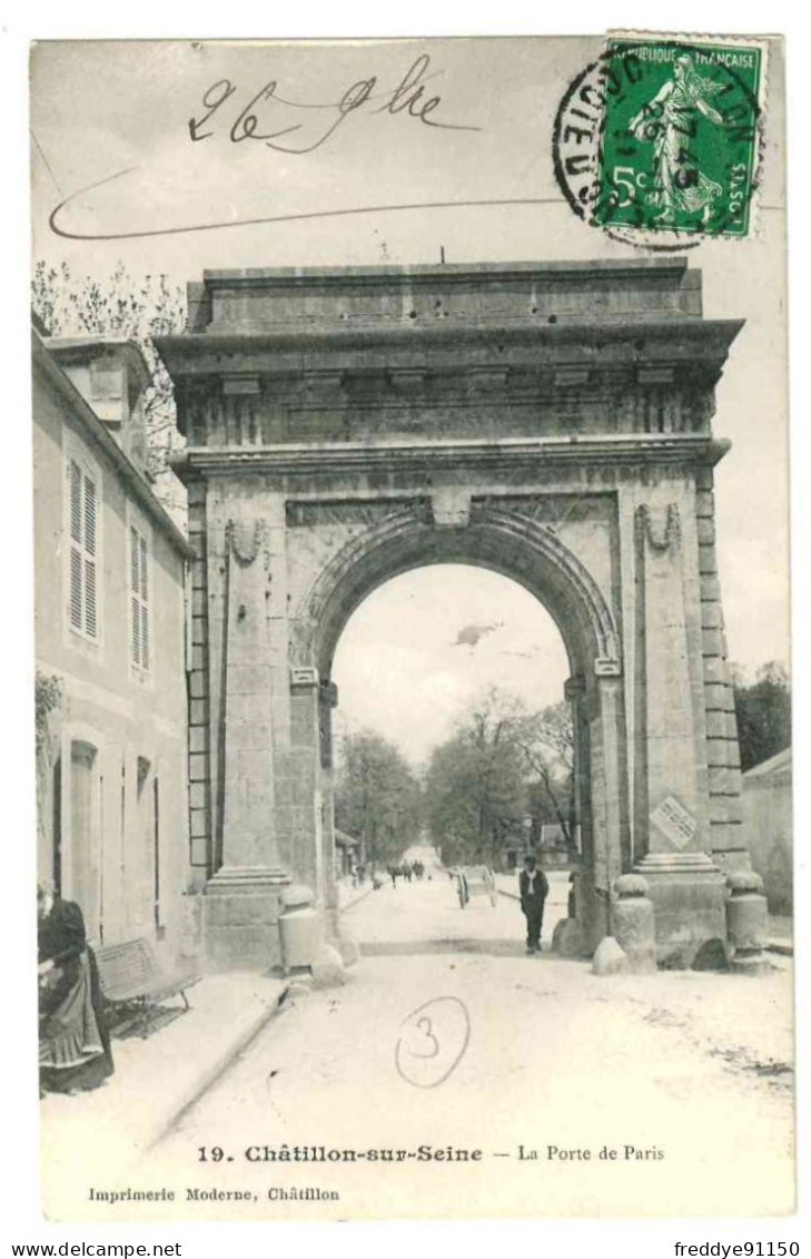 21 . Châtillon Sur Seine . La Porte De Paris . 1911 - Chatillon Sur Seine