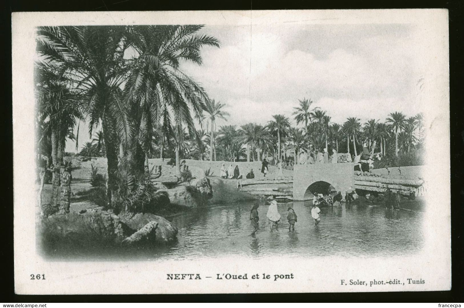 938 - TUNISIE - NEFTA - L'Oued Et Le Pont  - DOS NON DIVISE - Tunisia
