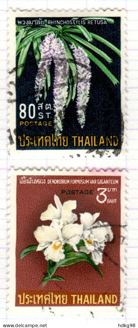 T+ Thailand 1967 Mi 495 499 Orchideen - Thaïlande