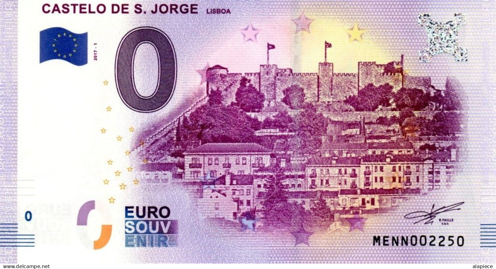 Billet Touristique - 0 Euro - Portugal - Castelo De S.Jorge - (2017-1) - Essais Privés / Non-officiels