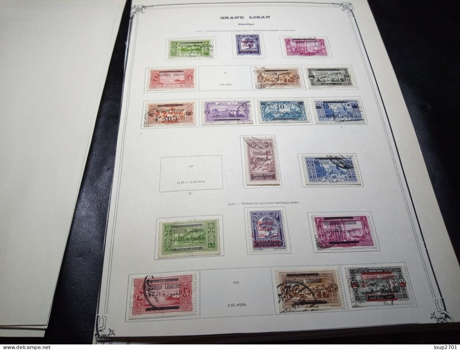 DM959 GROS LOT FEUILLES GRAND LIBAN / LIBAN N / O A TRIER COTE++ DEPART 10€ - Collections (en Albums)