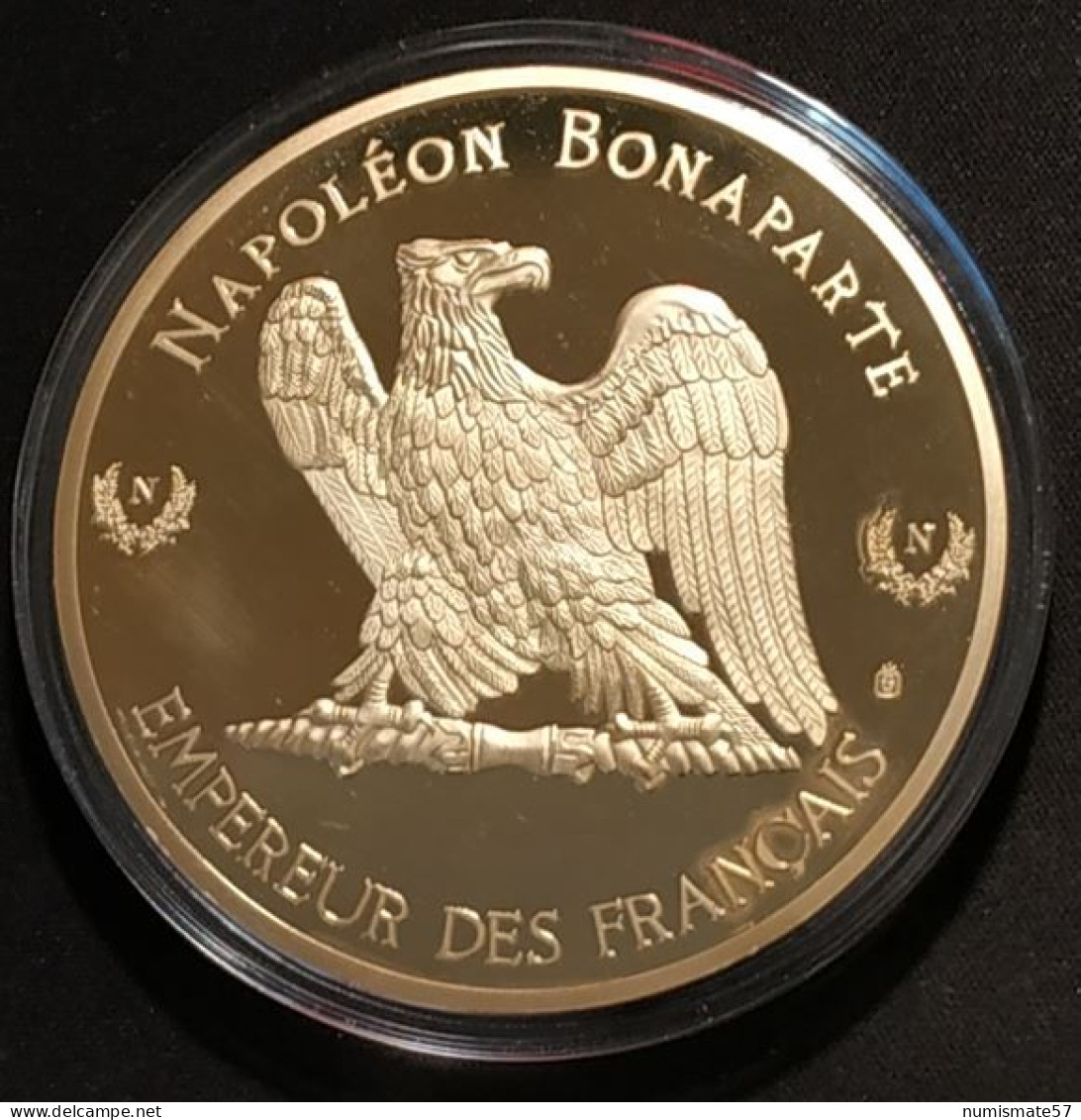 Médaille NAPOLÉON BONAPARTE - Le Retour De Napoléon 1815 - Empereur - Cuivre Doré Orné De Pierres Swarovski - Ante 1871