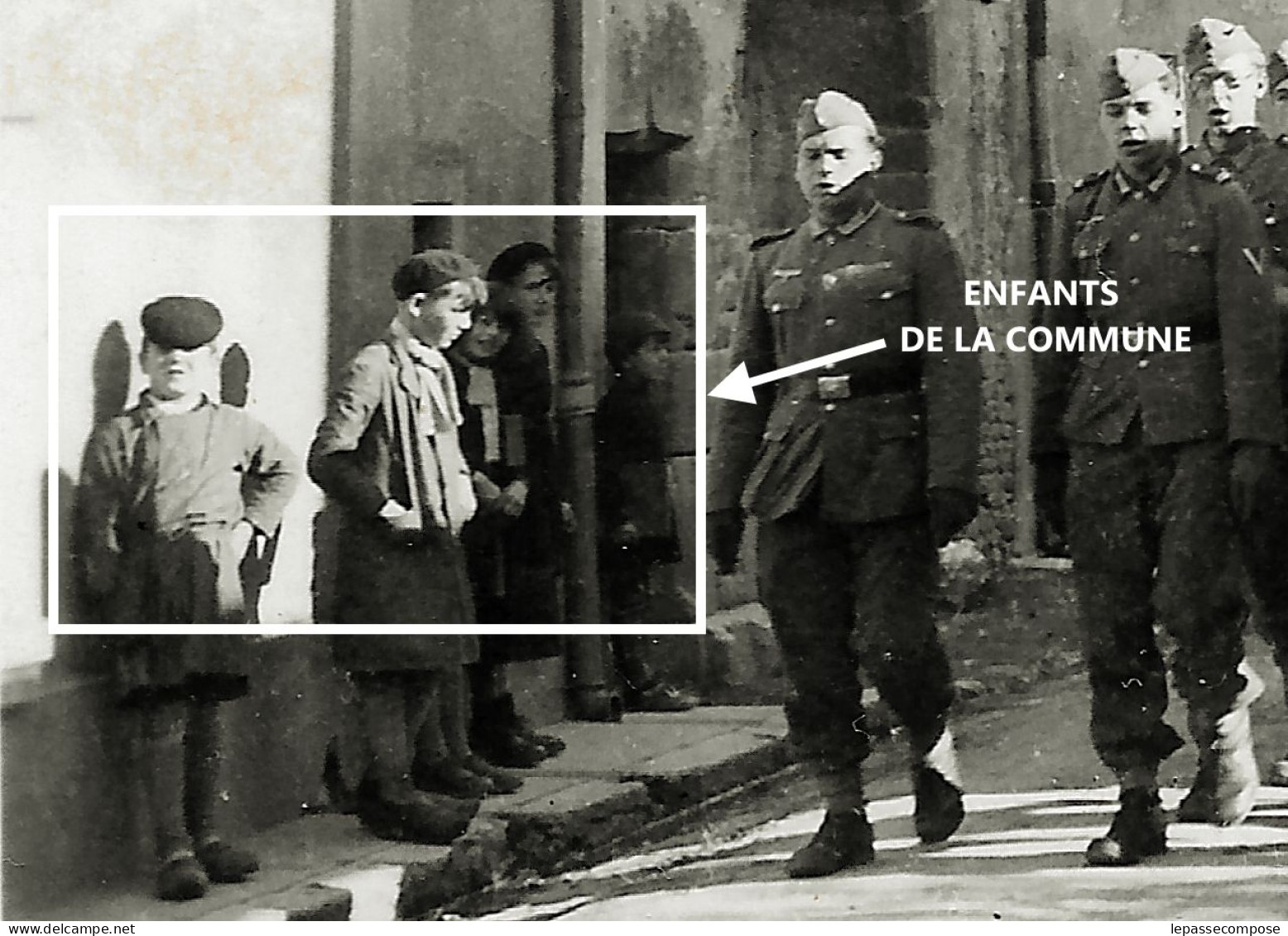 INEDIT SAVIGNY LES BEAUNE - SOLDATS ALLEMANDS ET ENFANTS - DE NOS JOURS RUE DU GENERAL LECLERC + RUE DES PORCHES - Sonstige & Ohne Zuordnung