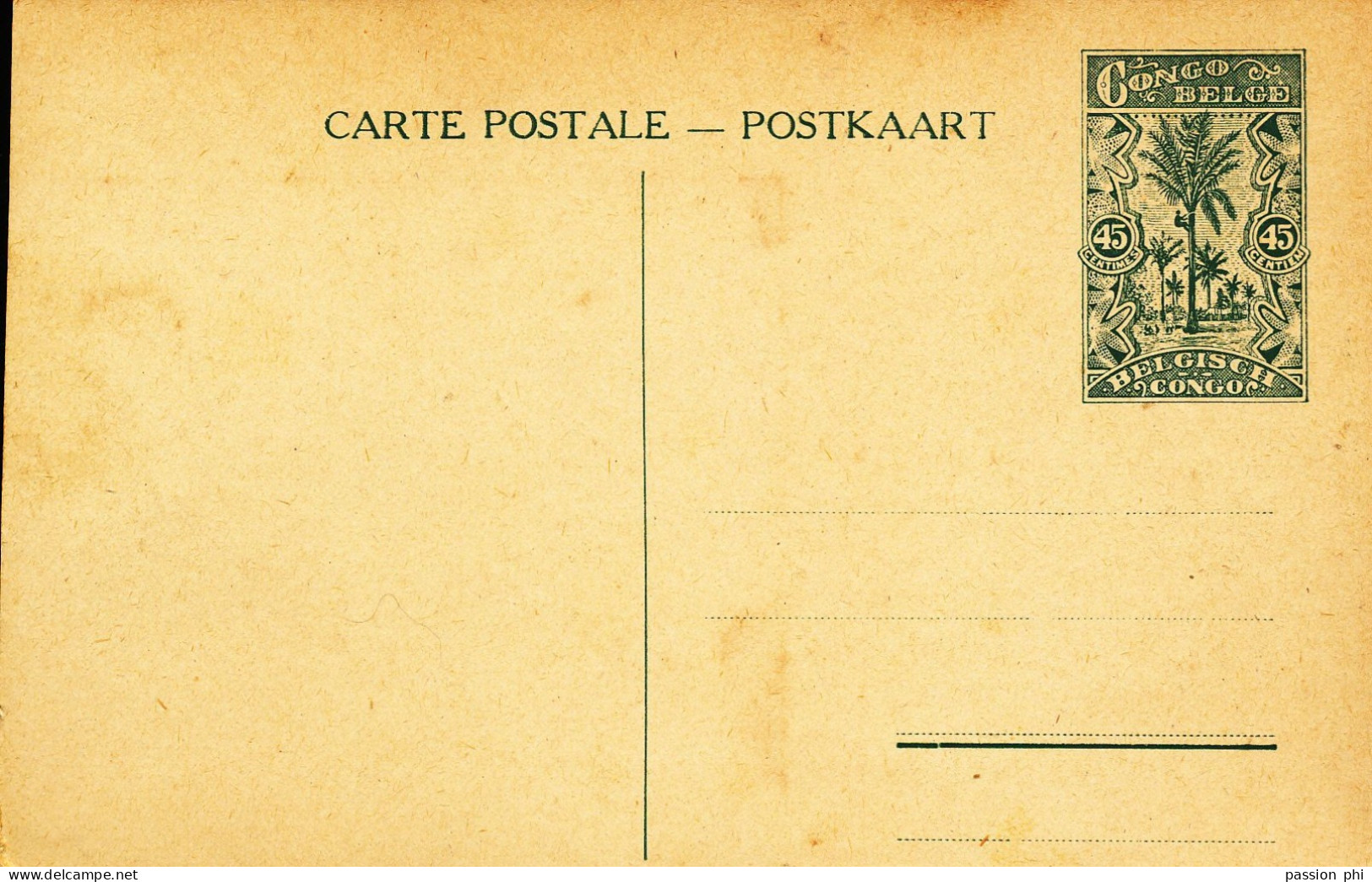 BELGIAN CONGO  PPS SBEP 66 VIEW 1 UNUSED - Postwaardestukken