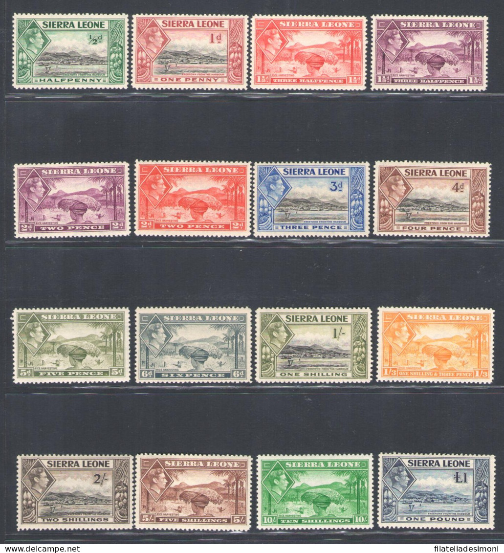1938-44 Sierra Leone - Stanley Gibbons N. 188/200 - MNH** - Autres & Non Classés