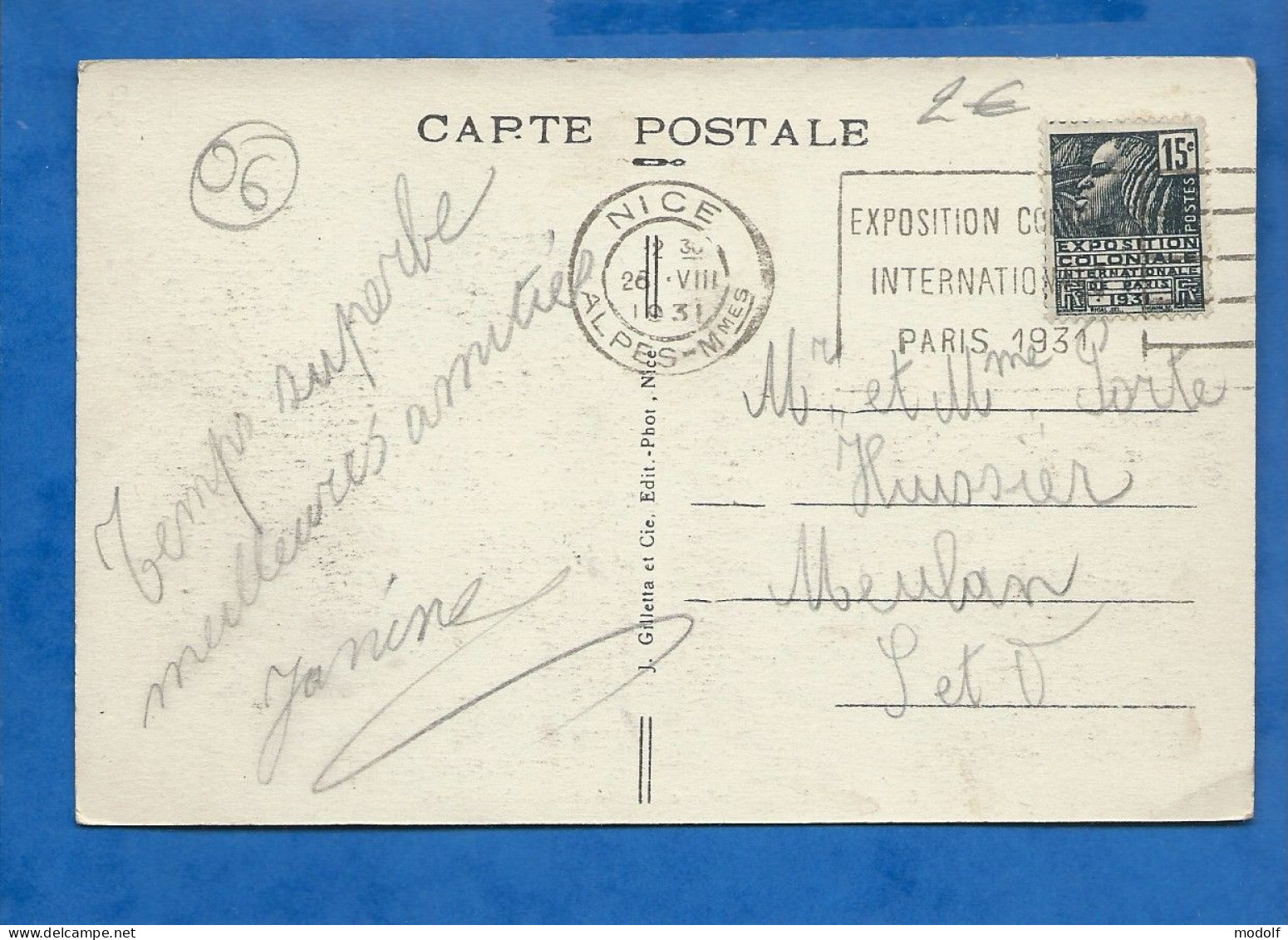 CPA - 06 - Nice - Entrée Du Port - Mont Boron - Circulée En 1931 - Transport (sea) - Harbour