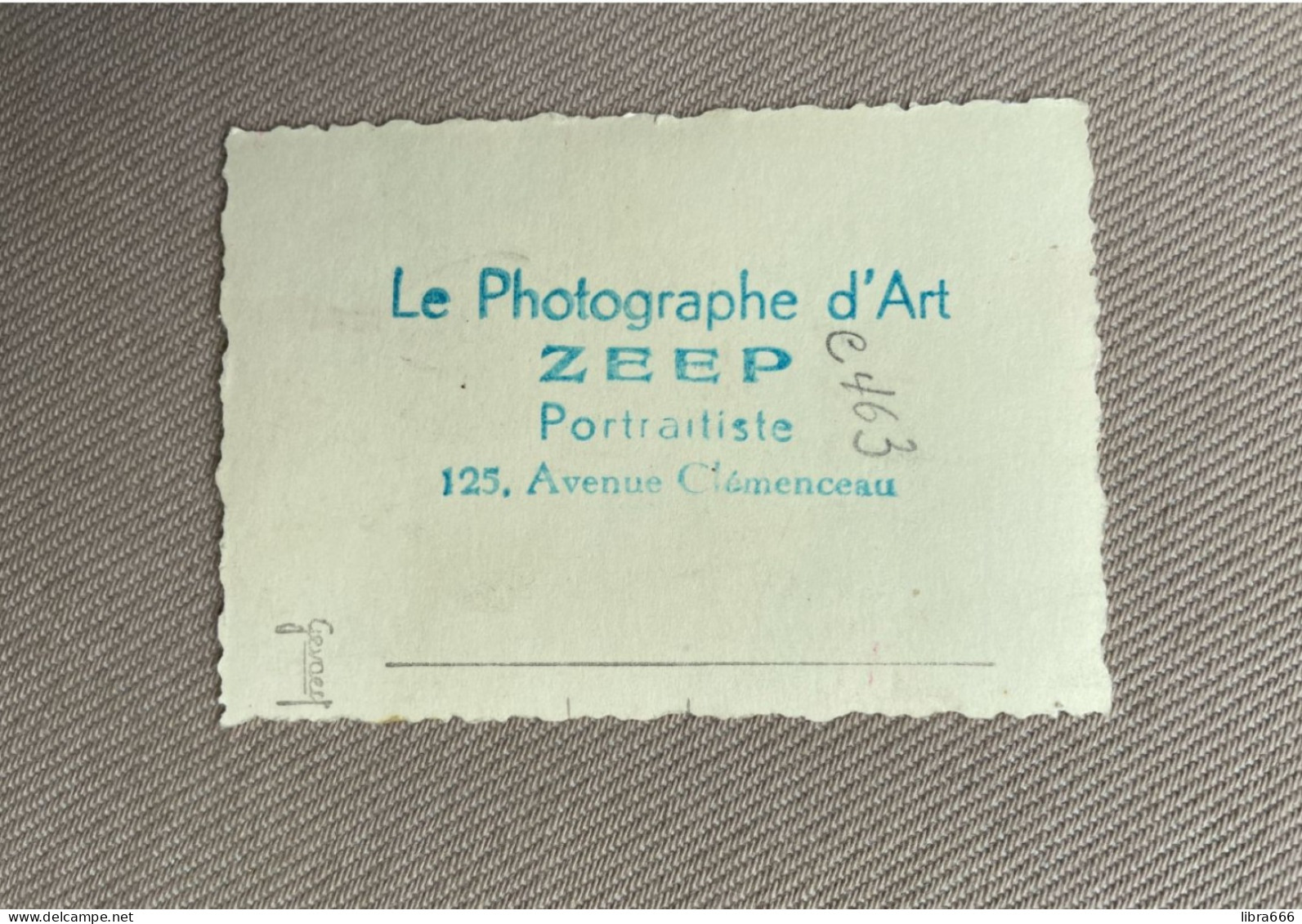 Originele Foto - Photo Originale - Photo: (Le Photographe D'Art - ZEEP, Portraitiste) - (Anderlecht) - 7,5 X 5,5 Cm. - Personnes Anonymes