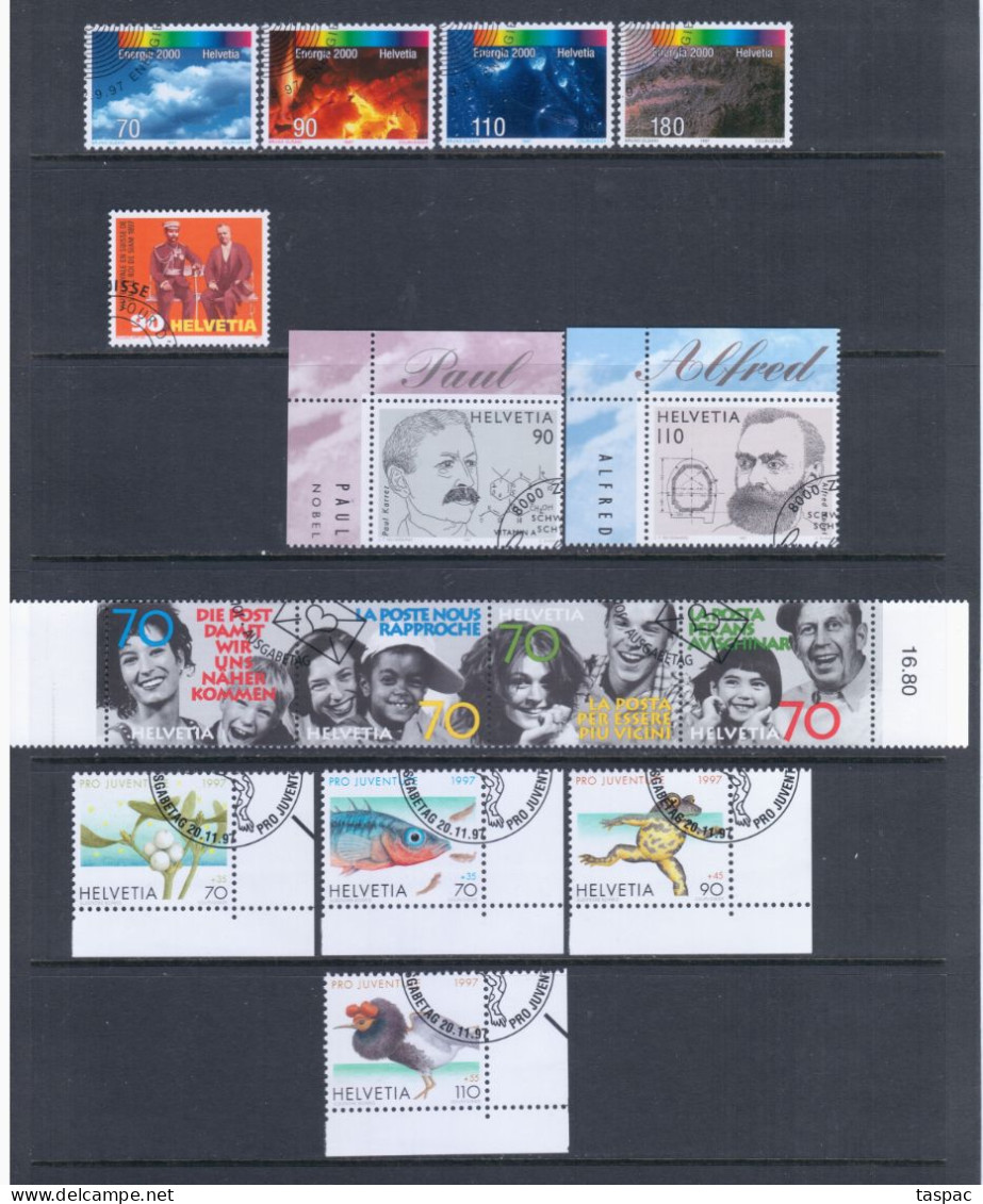 Switzerland 1997 Complete Year Set - Used (CTO) - 32 Stamps (please See Description) - Gebruikt