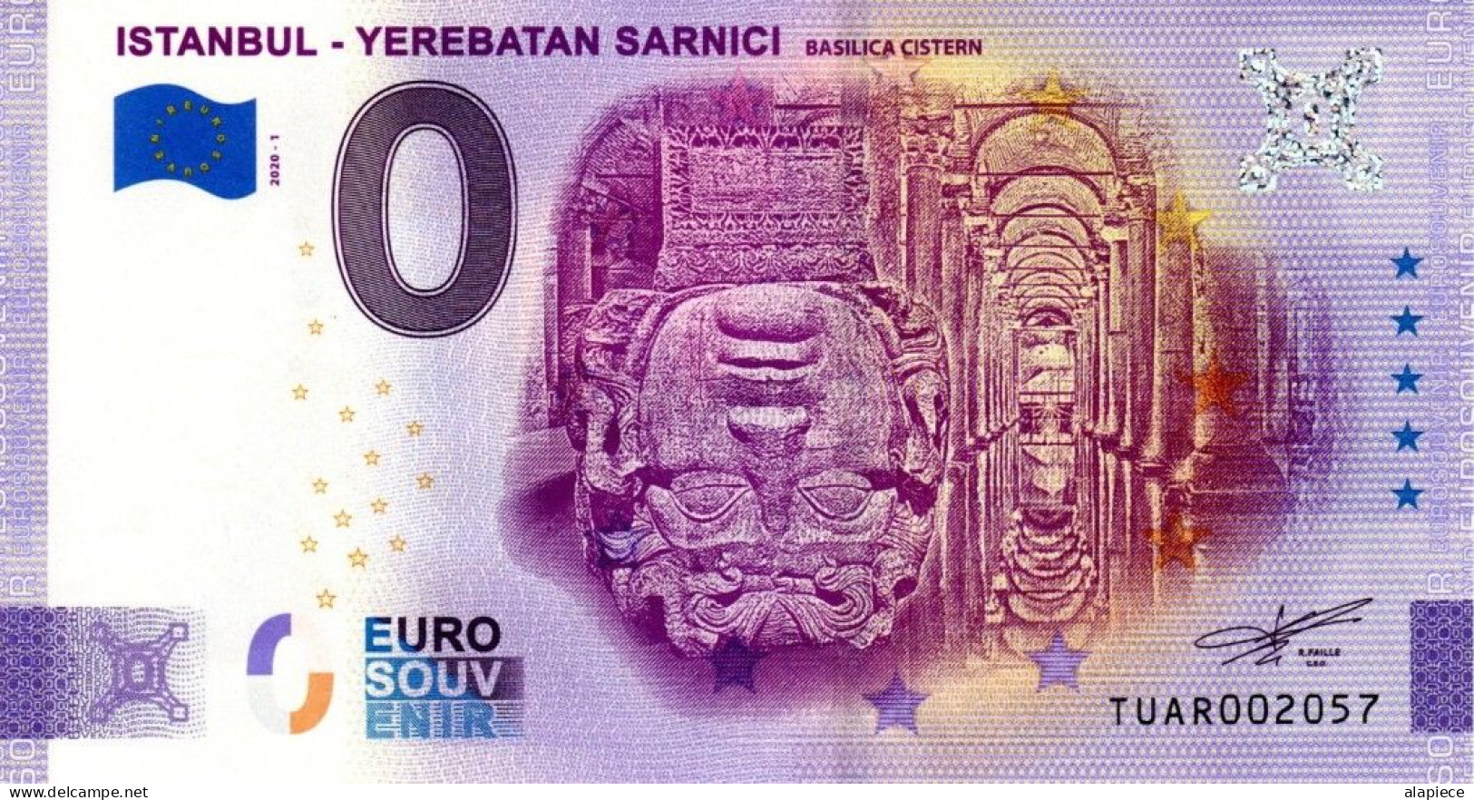 Billet Touristique - 0 Euro - Turquie - Istanbul - Yerebatan Sarnici (2020-1) - Private Proofs / Unofficial