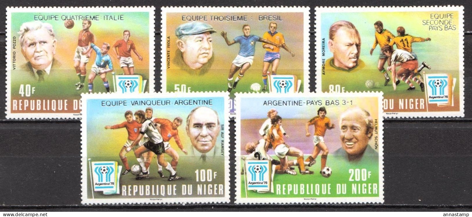 Niger MNH Overprinted Set - 1978 – Argentina