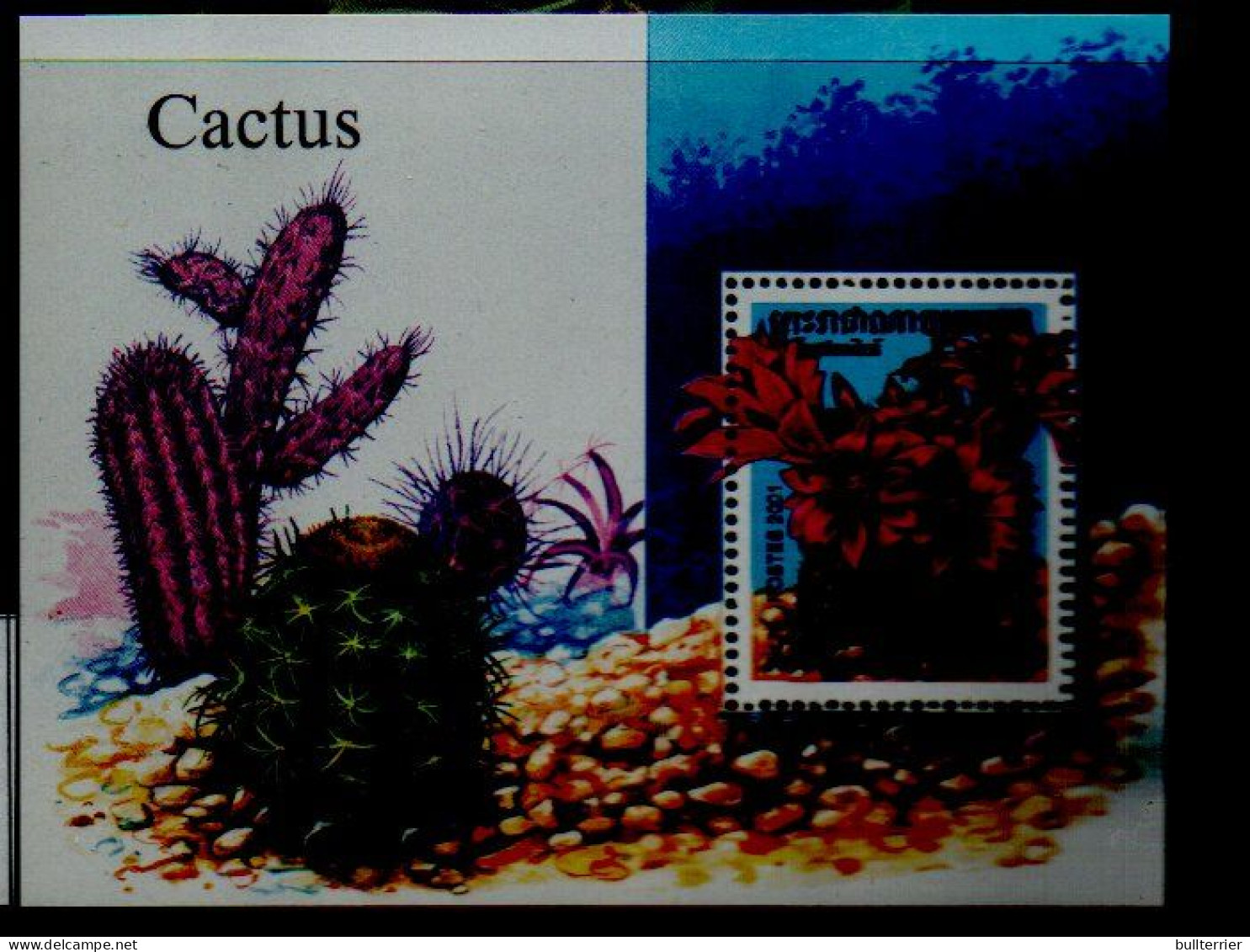 CAMBODIA -  2001 - CACTI   SOUVENIR SHEET MINT NEVER HINGED - Cambodia