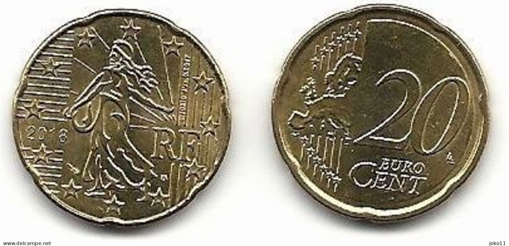 Frankreich, 20 Cent, 2018,  Vz, Sehr Gut Erhaltene Umlaufmünzen - France