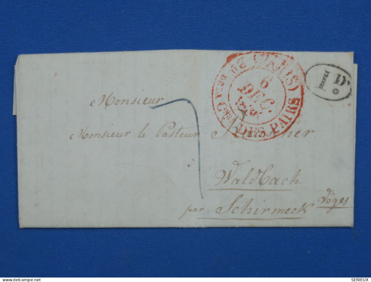 DP2 FRANCE  LETTRE RR CHAMBRE DES PAIRS PARIS   1836  A SCHIRMECK ++AFF. INTERESSANT++ - 1801-1848: Précurseurs XIX