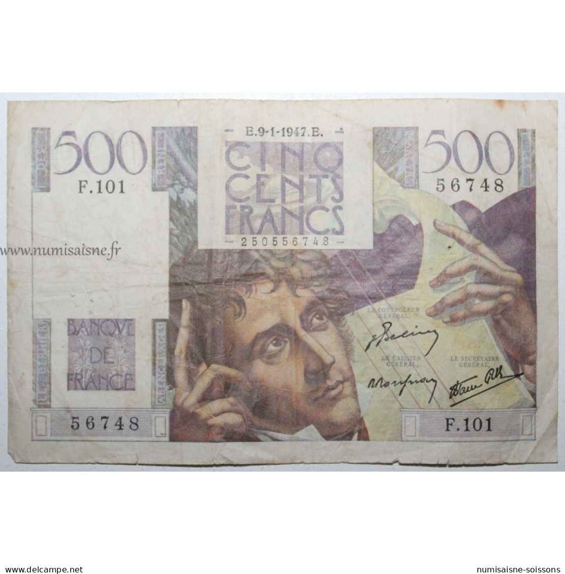 FAY 34/07 - 500 FRANCS CHATEAUBRIAND - 09.01.1947 - PICK 129 - B/TB - 500 F 1945-1953 ''Chateaubriand''