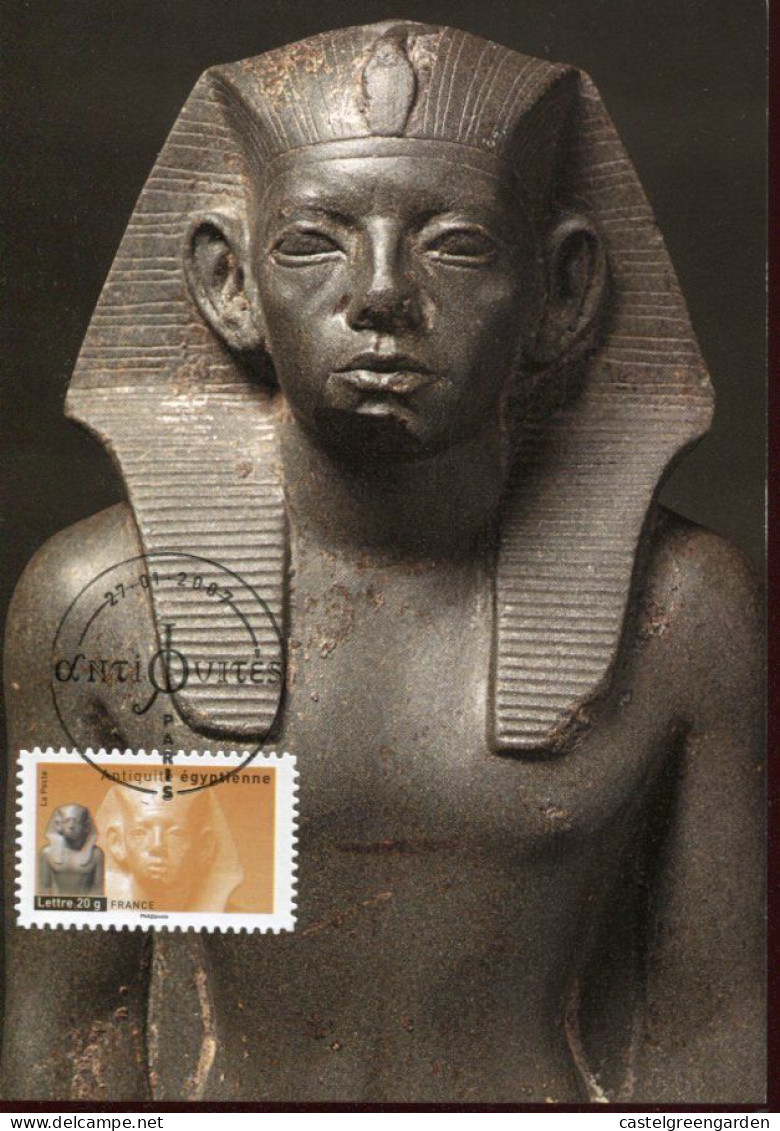 X0595 France,maximum 2007,statue Of The King Amenemhat III,  Egyptology - Egyptologie