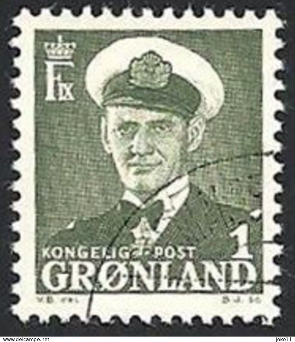 Grönland, 1950, Mi.-Nr. 28, Gestempelt - Gebruikt
