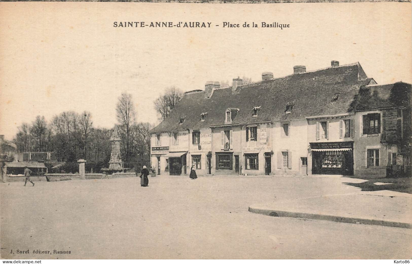 Ste Anne D'auray * Place De La Basilique * Commerces Magasins * Villageois - Sainte Anne D'Auray