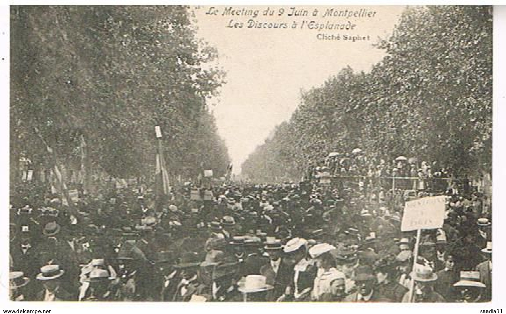 34  MONTPELLIER   LE MEETING DU 9 JUIN LES DISCOURS A L ESPLANADE - Montpellier