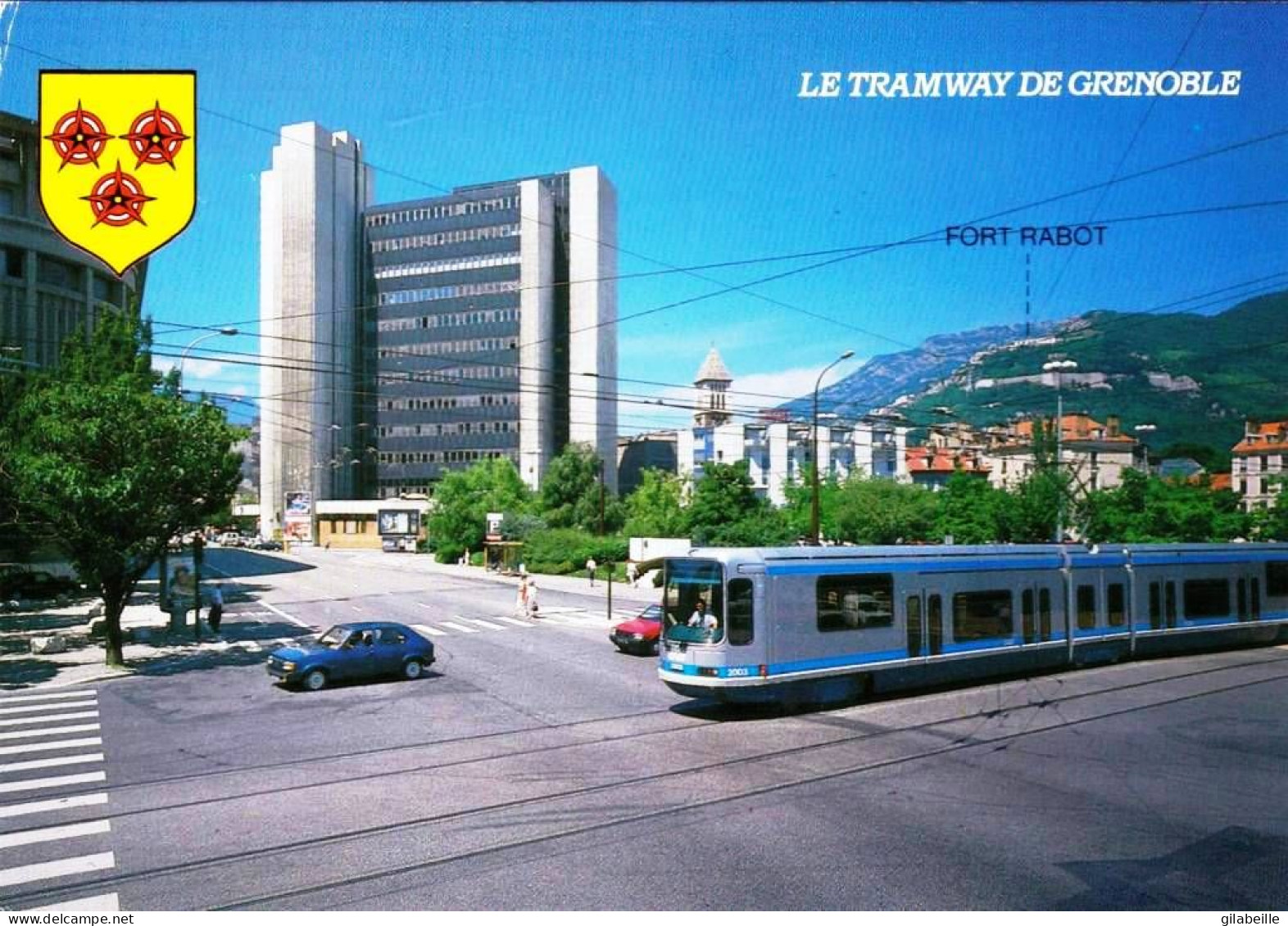 38 - Isere -  GRENOBLE - La Bibliotheque Municipale - Le Centre PTT  Et Tramway - Grenoble