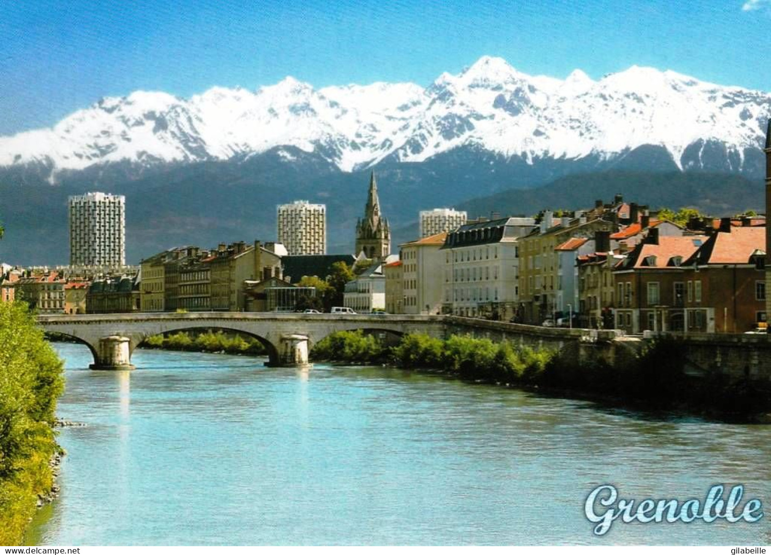 38 - Isere -  GRENOBLE -  Les Quais De L Isere Et La Chaine De Belledonne - Grenoble