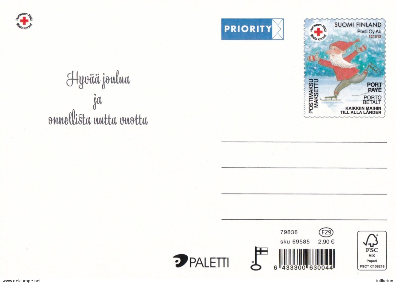 Postal Stationery - Village In Winter Landscape - Red Cross - Suomi Finland - Postage Paid - Other & Unclassified