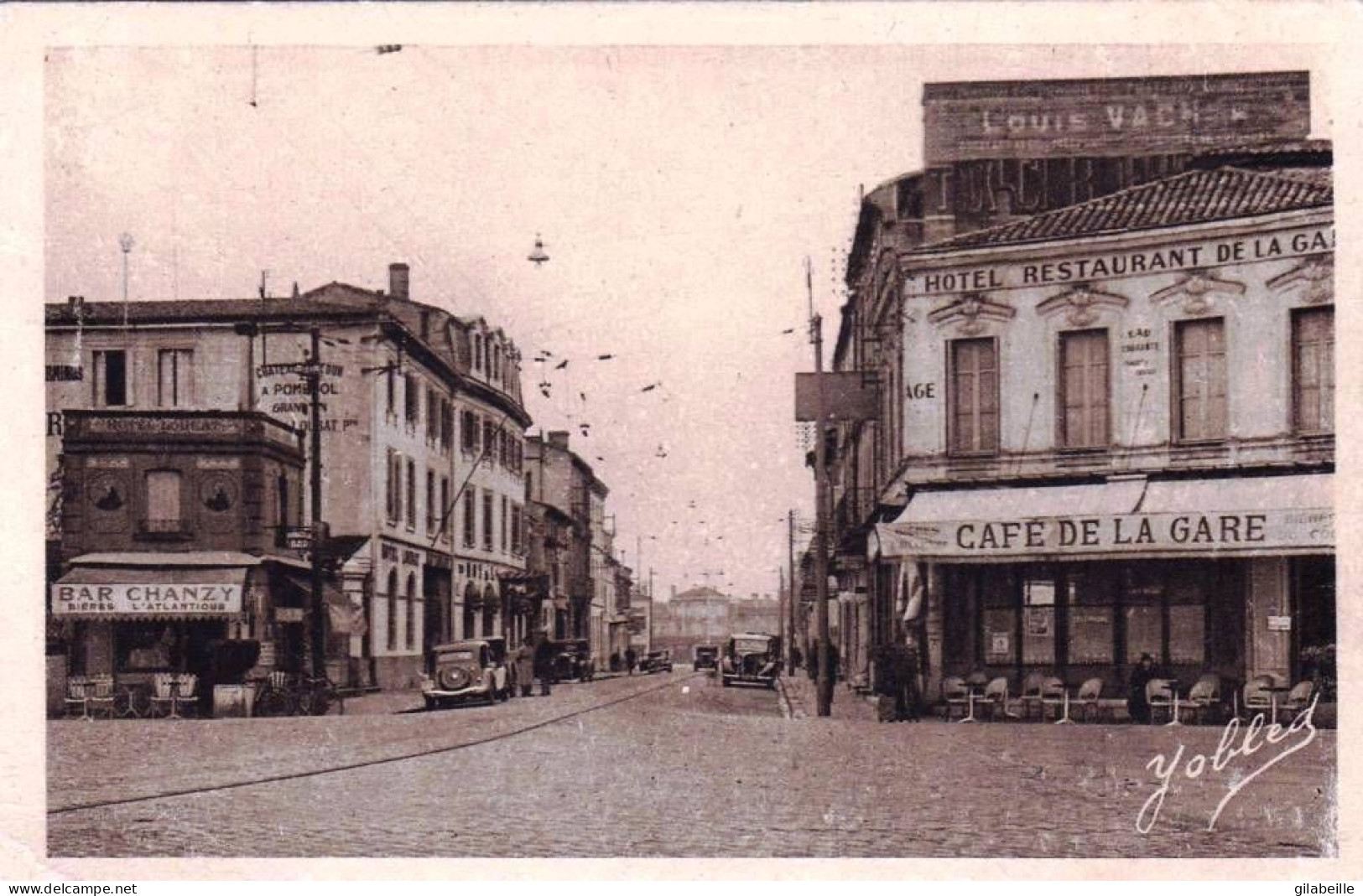 33 - Gironde -  LIBOURNE -  Place De La Gare Et Rue De Chanzy - Libourne