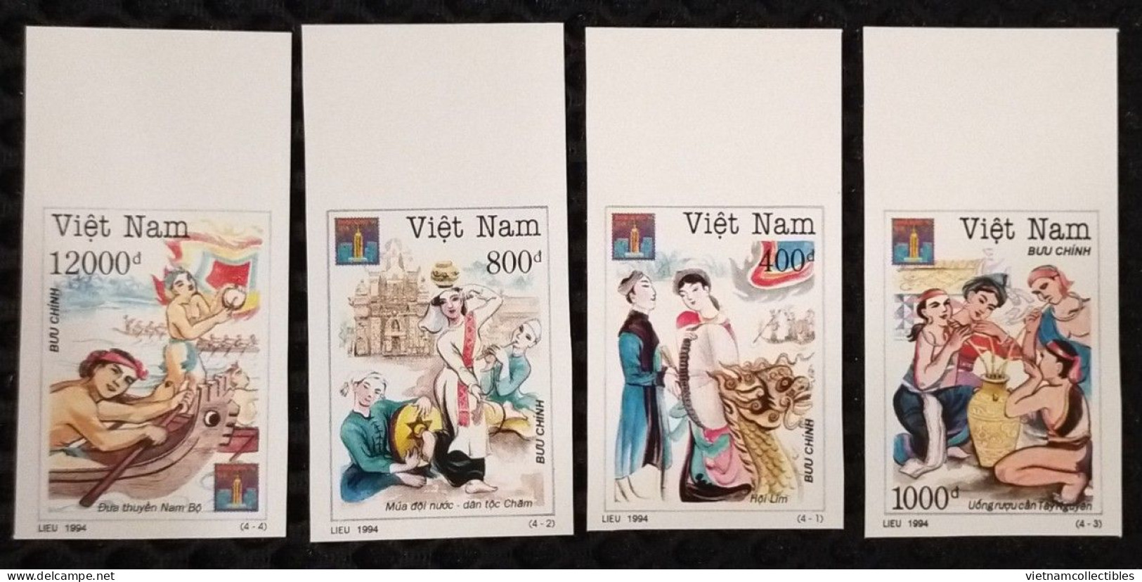Vietnam Viet Nam MNH Imperf Stamps 1994 : Vietnamese Traditional Festivals / Wine Drinking / Boat Racing (Ms678) - Vietnam