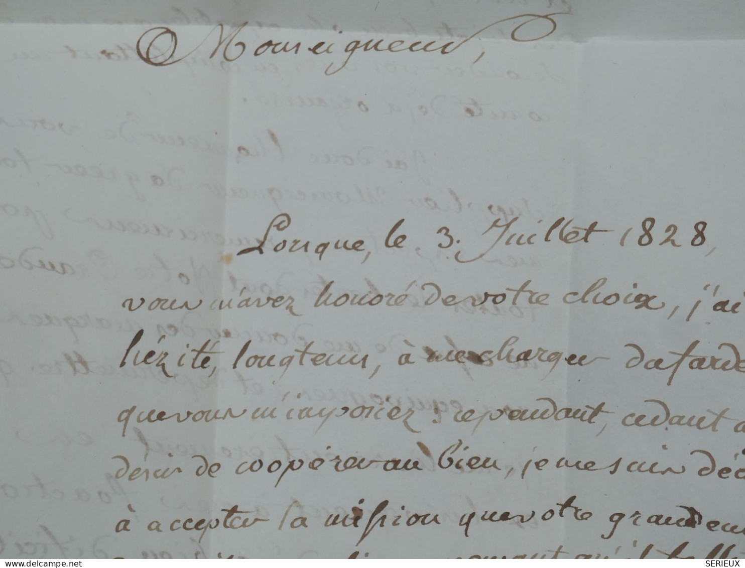 DP2 FRANCE  LETTRE RR PORT PAYé   1830 PETIT BUREAU COULOMMIERS +A M. L EVEQUE +AFF. INTERESSANT++ - 1801-1848: Precursors XIX