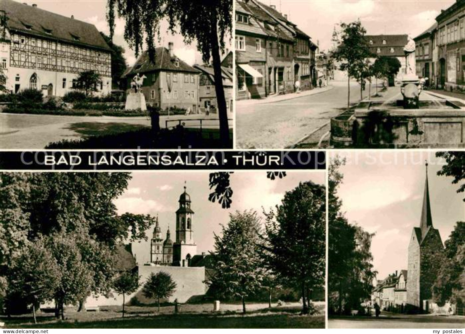 72636067 Bad Langensalza Altstadt Denkmal Brunnen Kirche Turm Bad Langensalza - Bad Langensalza