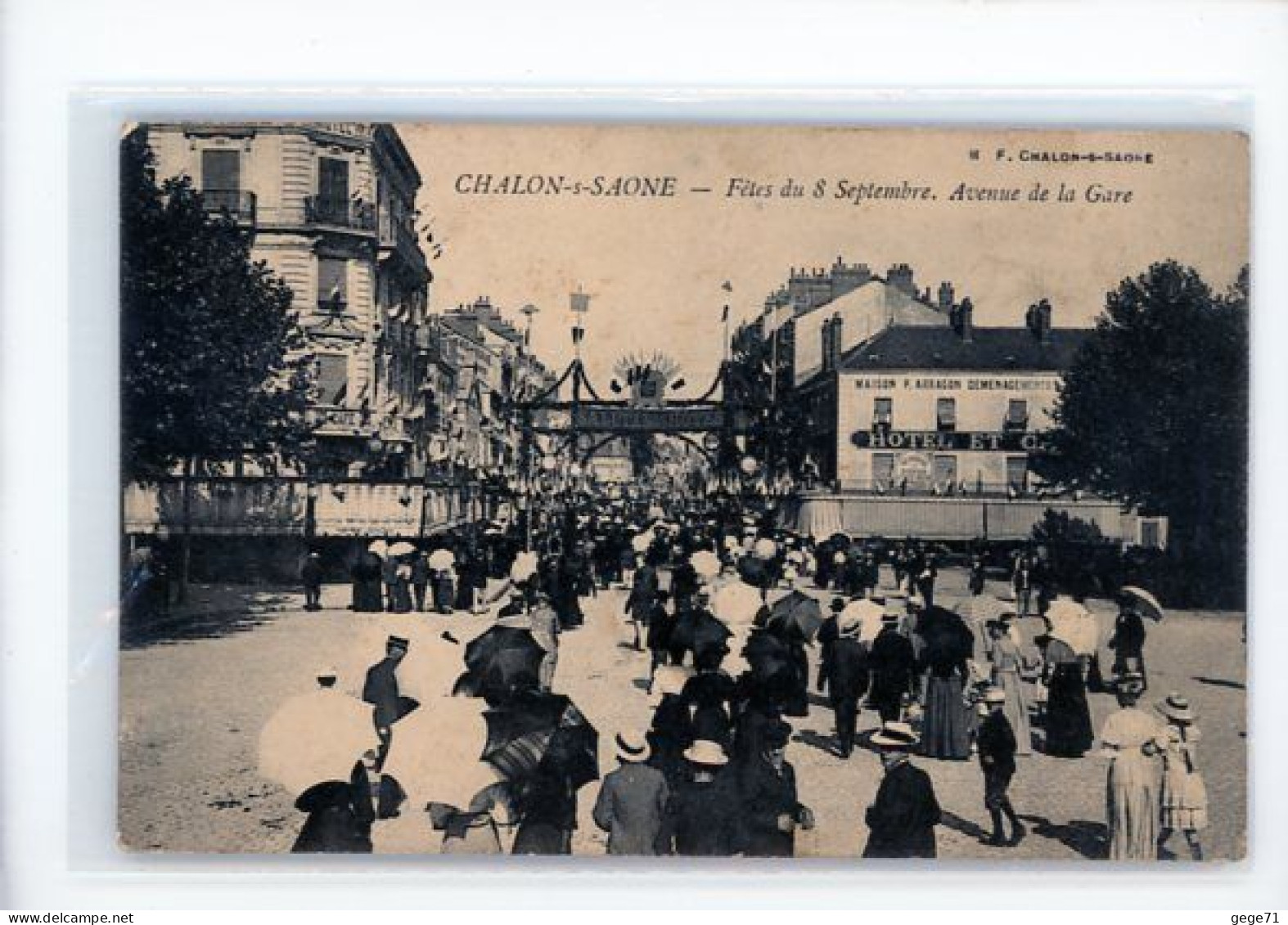 Chalon Sur Saone - Avenue De La Gare - Fetes 1907 - Chalon Sur Saone