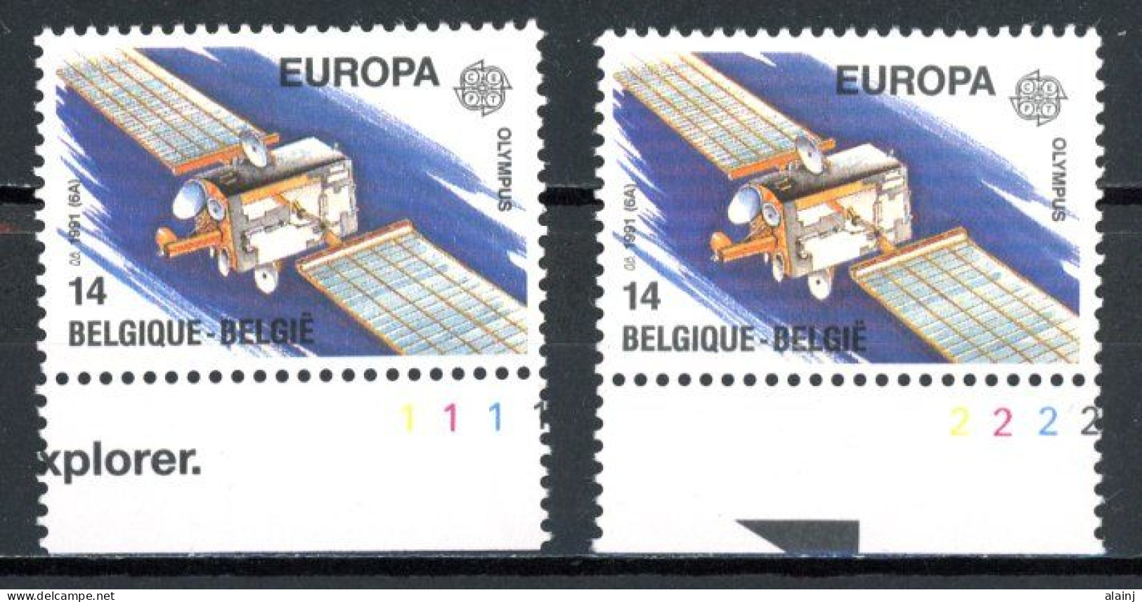 BE  2406  XX   ----   Europa : Télécommunications   --   N° De Planche 1 Et 2 - 1991-2000