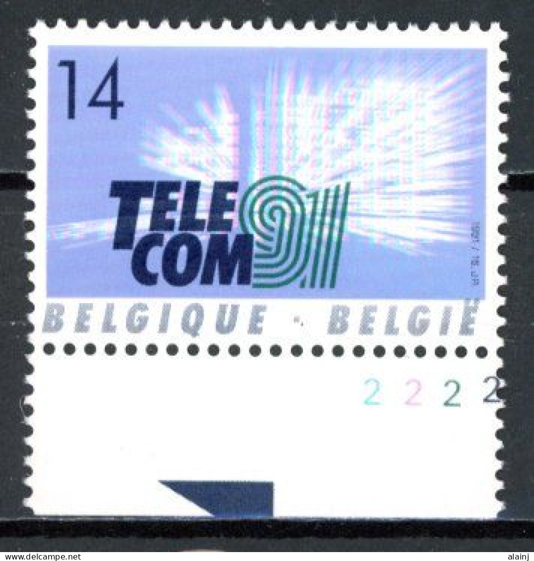 BE  2427  XX   ----   Télécom '91 - Genève   --   N° De Planche 2 - 1991-2000