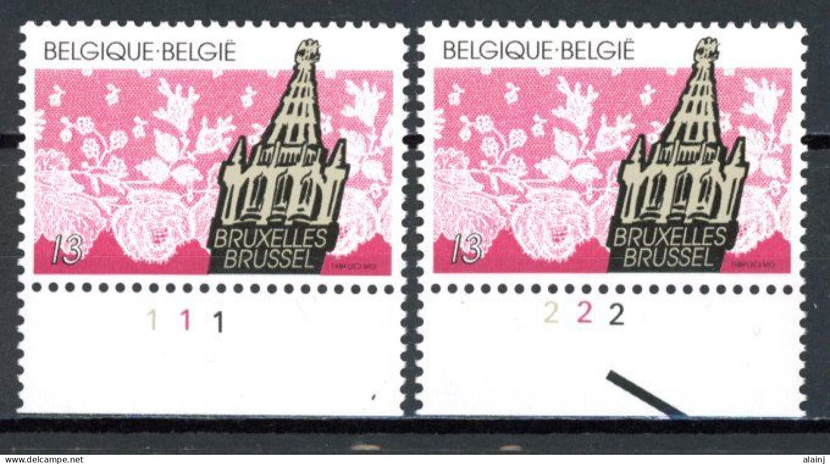 BE  2317  XX   ----   Dentelles De Belgique   --   N° De Planche 1 Et 2 - 1981-1990